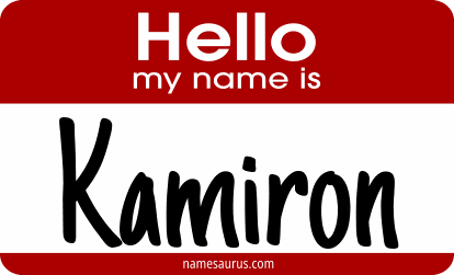 Hello my name is Kamiron png download