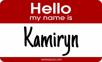 Hello my name is Kamiryn png download