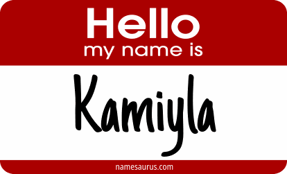 Hello my name is Kamiyla png download