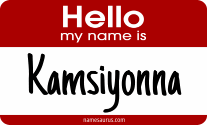 Hello my name is Kamsiyonna png download