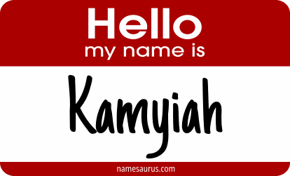 Hello my name is Kamyiah png download