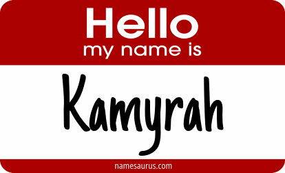 Hello my name is Kamyrah png download