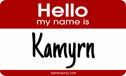 Hello my name is Kamyrn png download