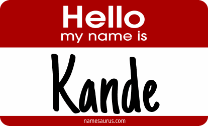 Hello my name is Kande png download