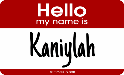 Hello my name is Kaniylah png download
