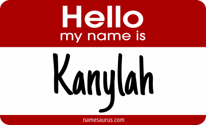Hello my name is Kanylah png download