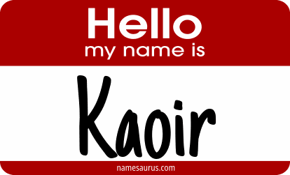 Hello my name is Kaoir png download
