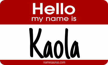 Hello my name is Kaola png download