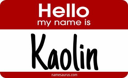 Hello my name is Kaolin png download