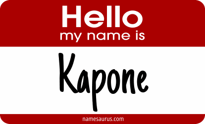 Hello my name is Kapone png download