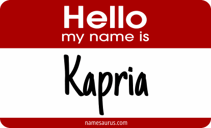 Hello my name is Kapria png download
