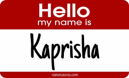 Hello my name is Kaprisha png download