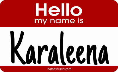 Hello my name is Karaleena png download