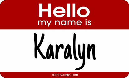 Hello my name is Karalyn png download
