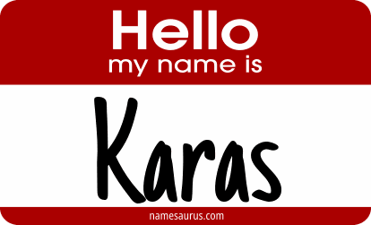 Hello my name is Karas png download