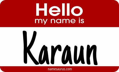 Hello my name is Karaun png download