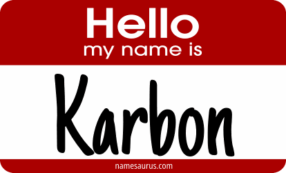 Hello my name is Karbon png download