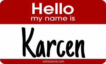 Hello my name is Karcen png download