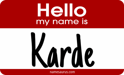 Hello my name is Karde png download