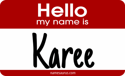Hello my name is Karee png download