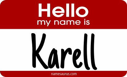 Hello my name is Karell png download