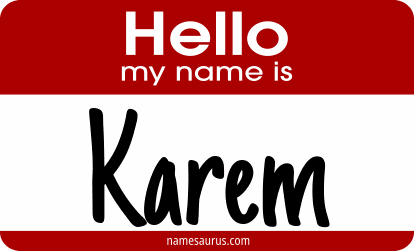 Hello my name is Karem png download