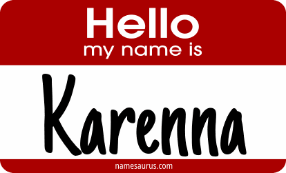 Hello my name is Karenna png download