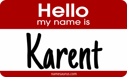 Hello my name is Karent png download