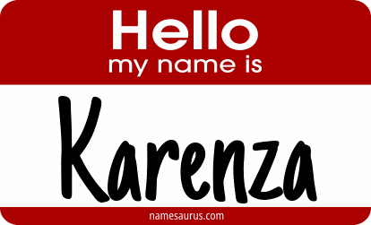 Hello my name is Karenza png download