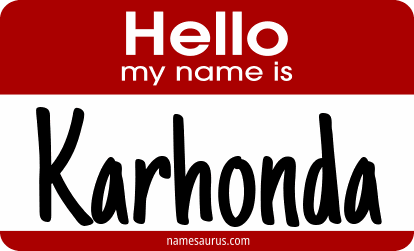 Hello my name is Karhonda png download