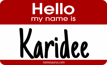 Hello my name is Karidee png download