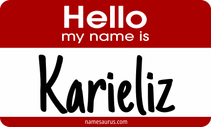 Hello my name is Karieliz png download
