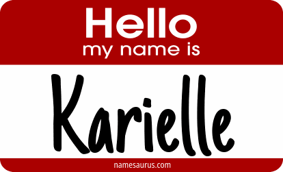 Hello my name is Karielle png download