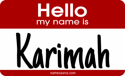Hello my name is Karimah png download
