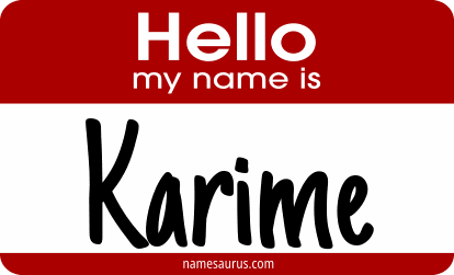 Hello my name is Karime png download
