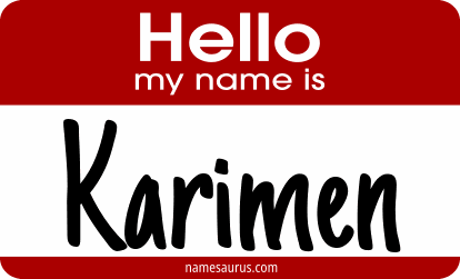 Hello my name is Karimen png download