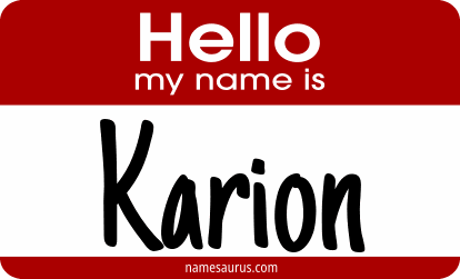 Hello my name is Karion png download