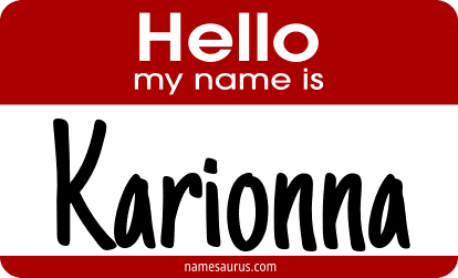 Hello my name is Karionna png download