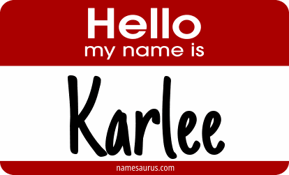 Hello my name is Karlee png download