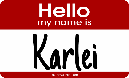 Hello my name is Karlei png download