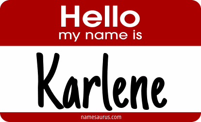 Hello my name is Karlene png download