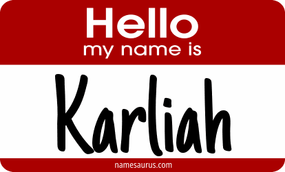 Hello my name is Karliah png download