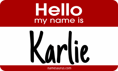 Hello my name is Karlie png download