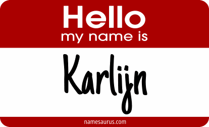 Hello my name is Karlijn png download