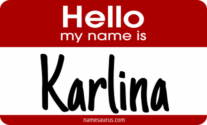 Hello my name is Karlina png download