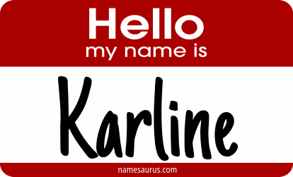 Hello my name is Karline png download