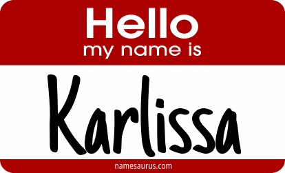 Hello my name is Karlissa png download