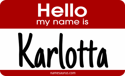 Hello my name is Karlotta png download