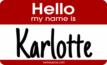 Hello my name is Karlotte png download