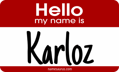 Hello my name is Karloz png download